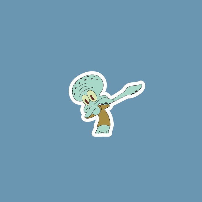 Sticker Vinyl "Squidward Dab"