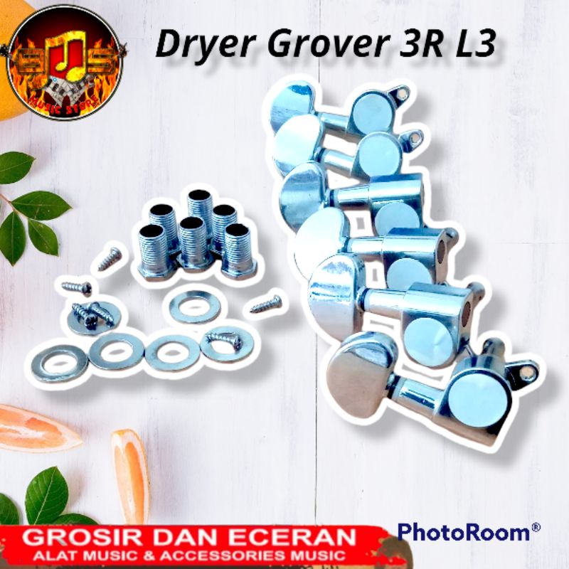 Dryer Gitar Grover Chrome dan Black Hitam  for gibson epiphone les paul acoustic  cort yamaha prs ta