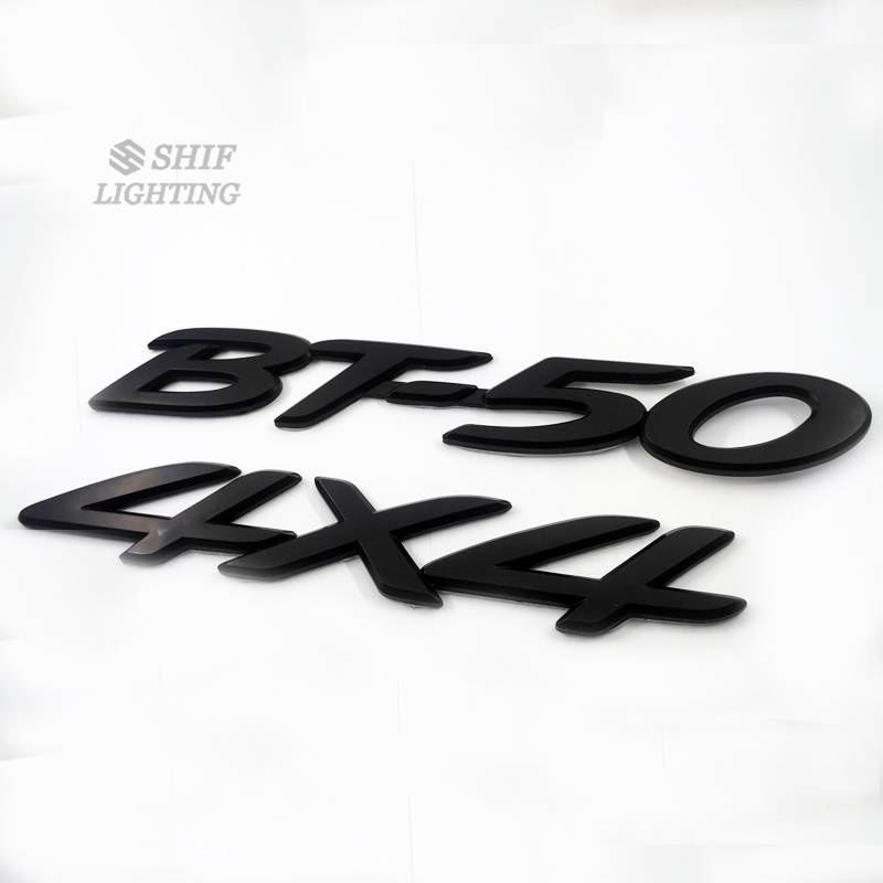 1 x Black ABS 4x4 BT-50 Letter Car Rear Trunk Decorative Emblem Badge Sticker Decal Replacement for MAZDA BT50 4X4