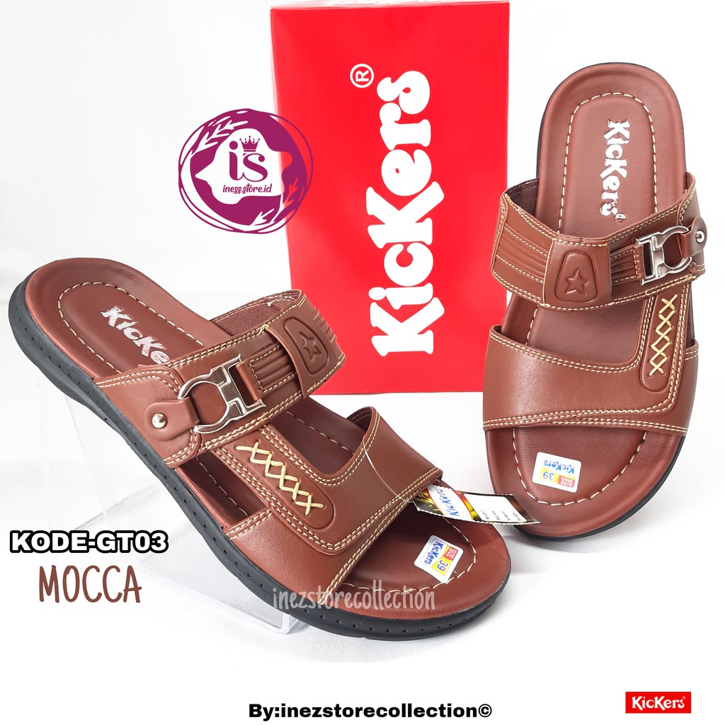 SANDAL SLOP PRIA KICKERS KUALITAS PREMIUM KODE GT03 MURAH HARGA GROSIR