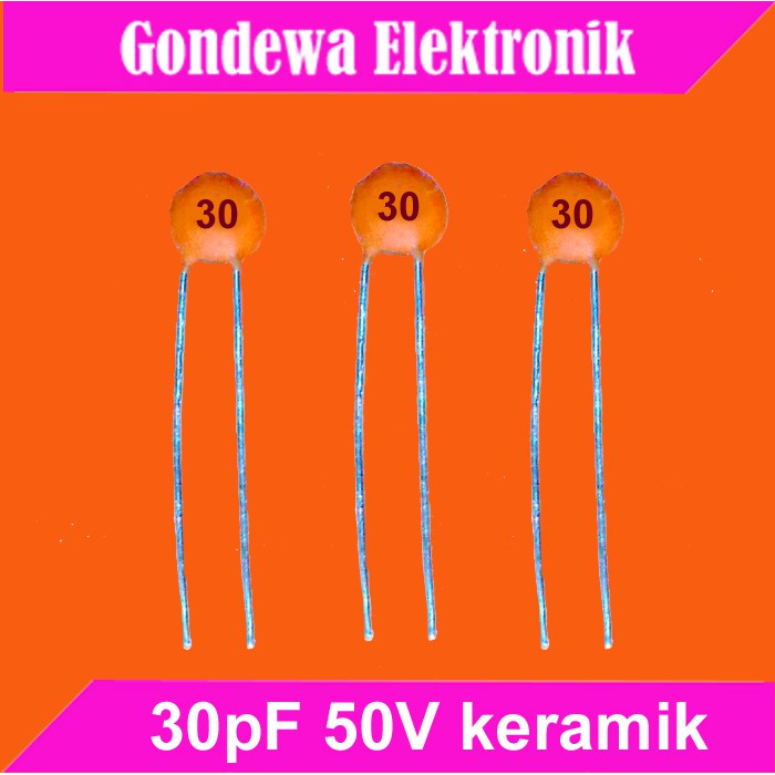 5 pcs Capasitor keramik 30pF 50V