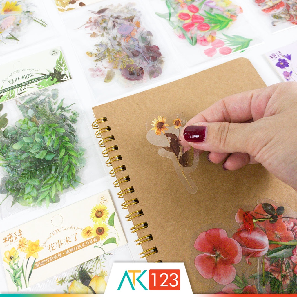 Stiker Estetik Alam / Bunga / Daun / Jamur / Nature / Floral / Flower / Leaf / Mushroom / Aesthetic 