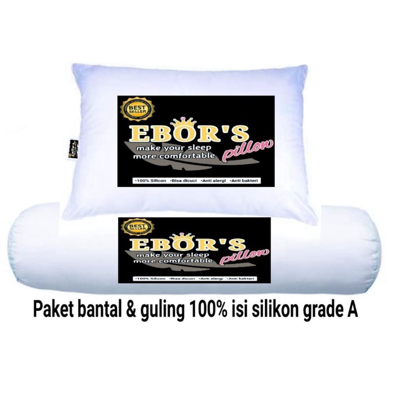 Paket bantal dan guling 100% isi silikon