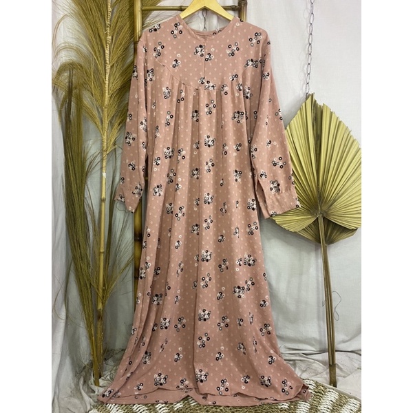 Gamis Crinkle Motif Timbul