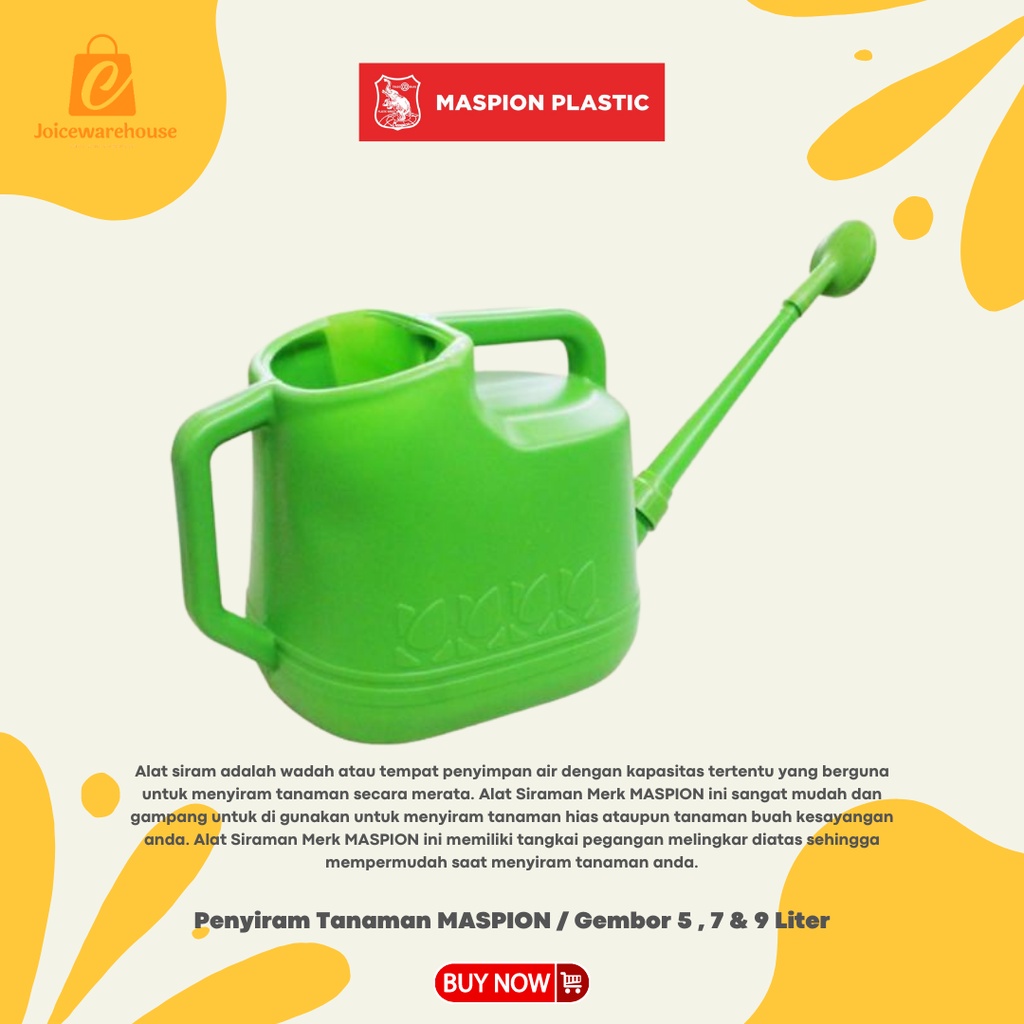 Penyiram Tanaman MASPION / Gembor / Watering Pot 3, 5 , 7 &amp; 9 LITER