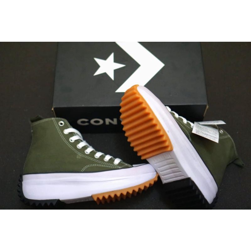 Sepatu Converse Run Star Hike 70s High Sneakers Wedges Wanita