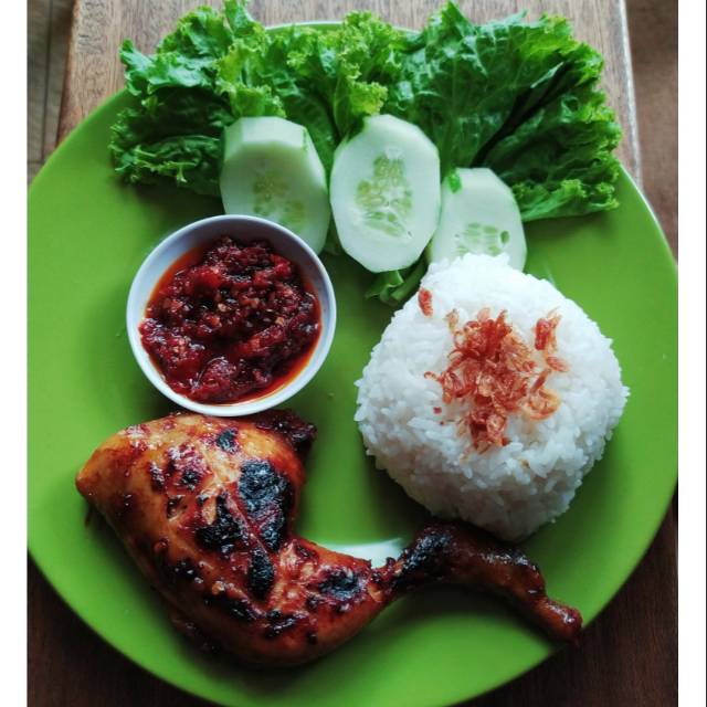 

Ayam Bakar Kalasan Maimun Paha + Nasi + Lalapan