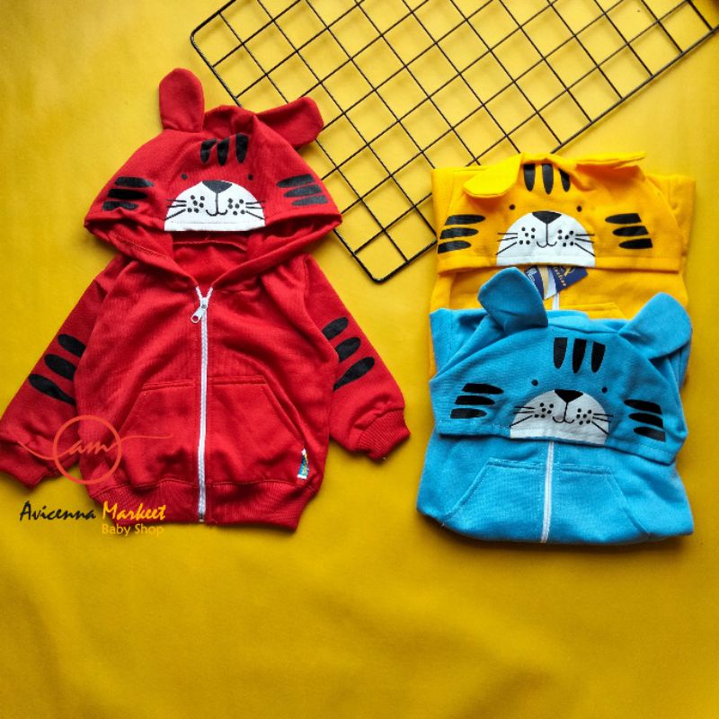 jaket mantel bayi karakter tiger  3 bulan - 2 tahun