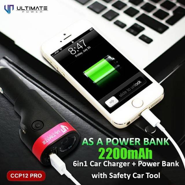 Car Charger Cas Hp Mobil Powerbank 6 in 1