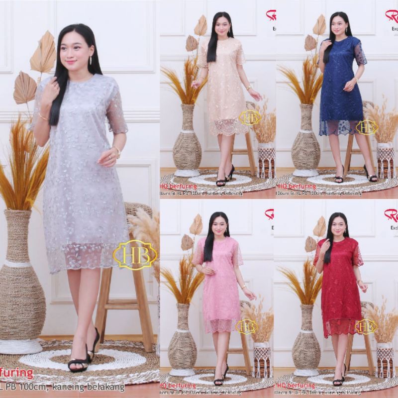 NEW FESHION DRESS BRUKAT TILLE RENATA best seller ter HIT di shopee