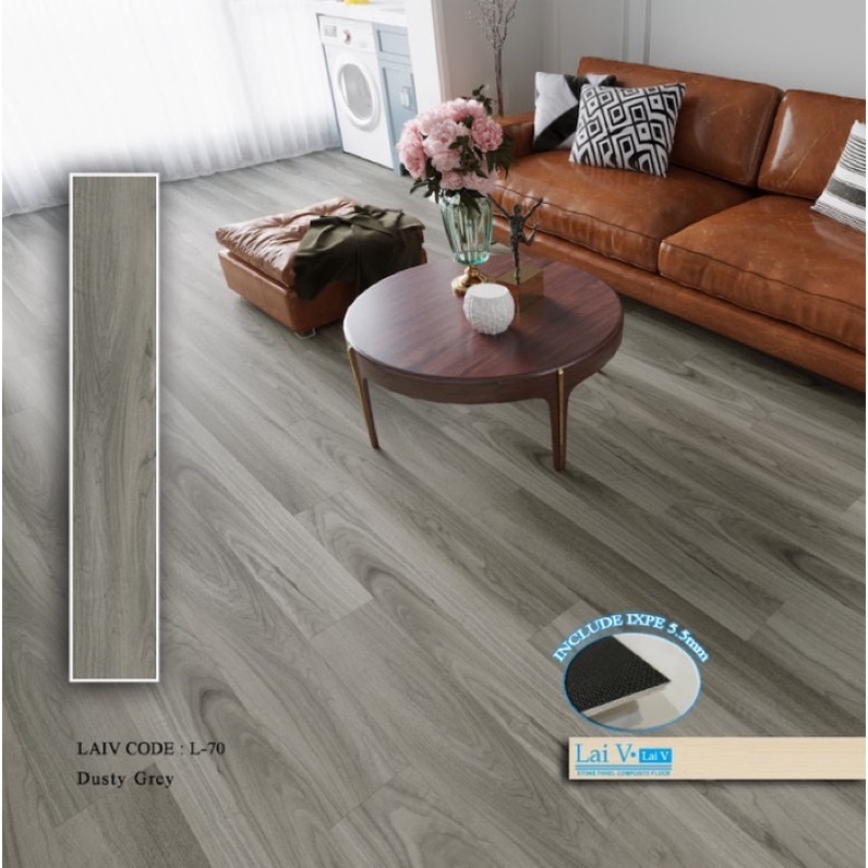 Lantai SPC (Stone Plastic Flooring) Tebal 5.5mm Sistem Klik Murah Berkualitas