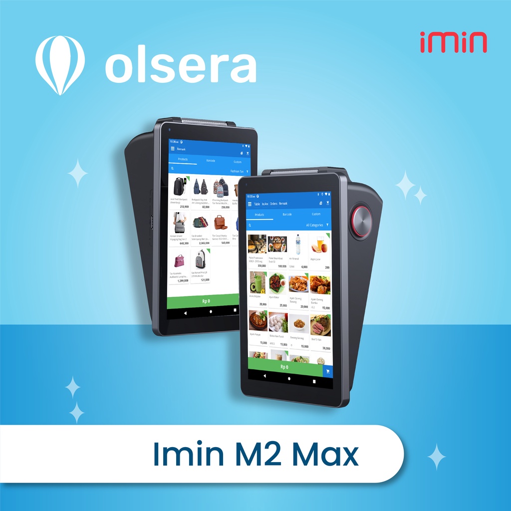 Imin M2 Max dan Aplikasi Kasir OlseraPOS