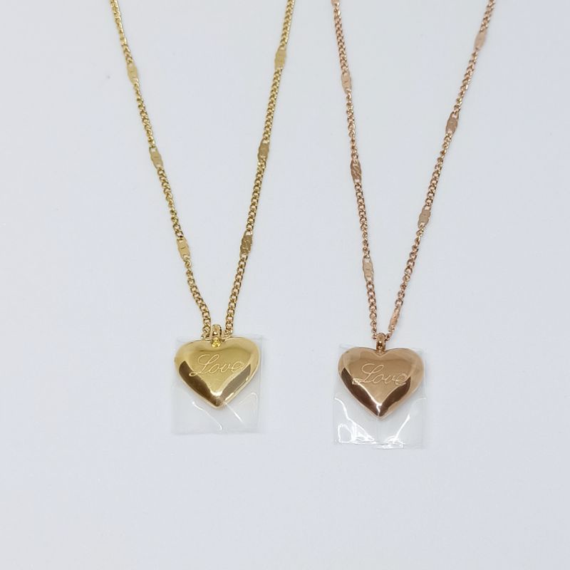 Kalung Titanium Love Rantai K04129