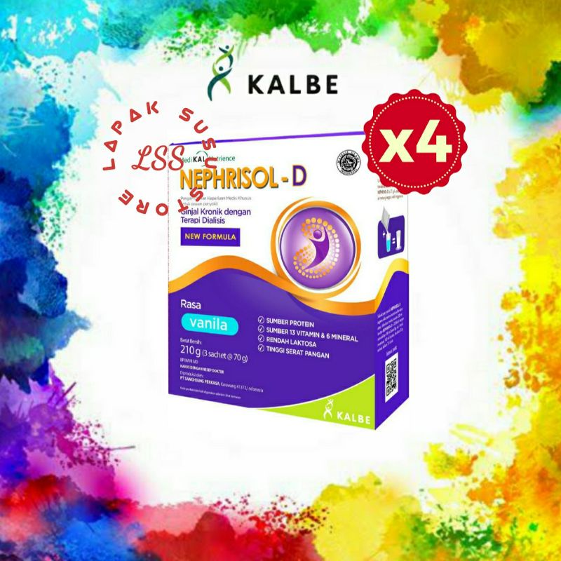 

DA 4 Box Nephrisol D 210 Gr Vanilla Kalbe