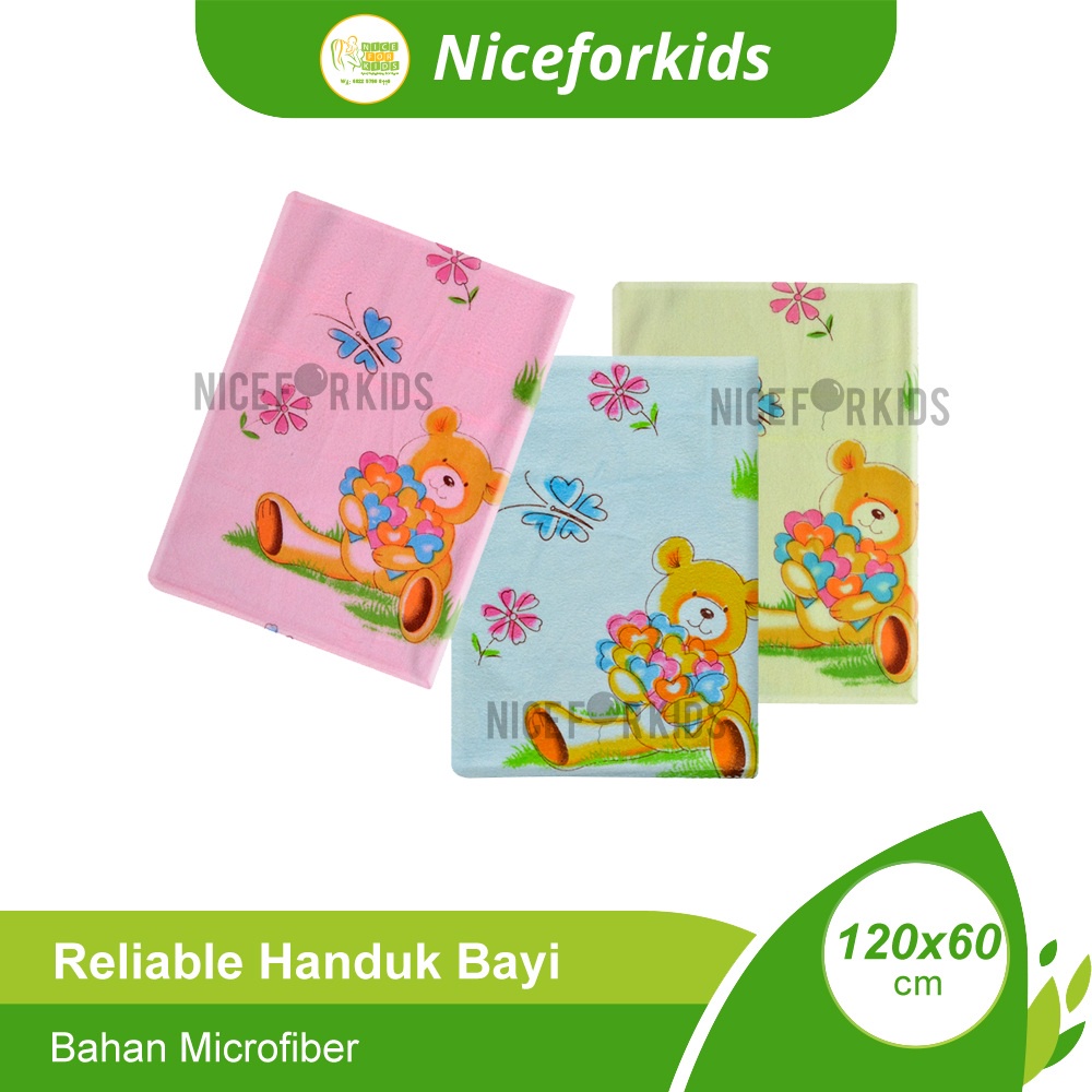 Reliable Handuk Bayi Microfiber Super Lembut / Handuk Anak Microfiber