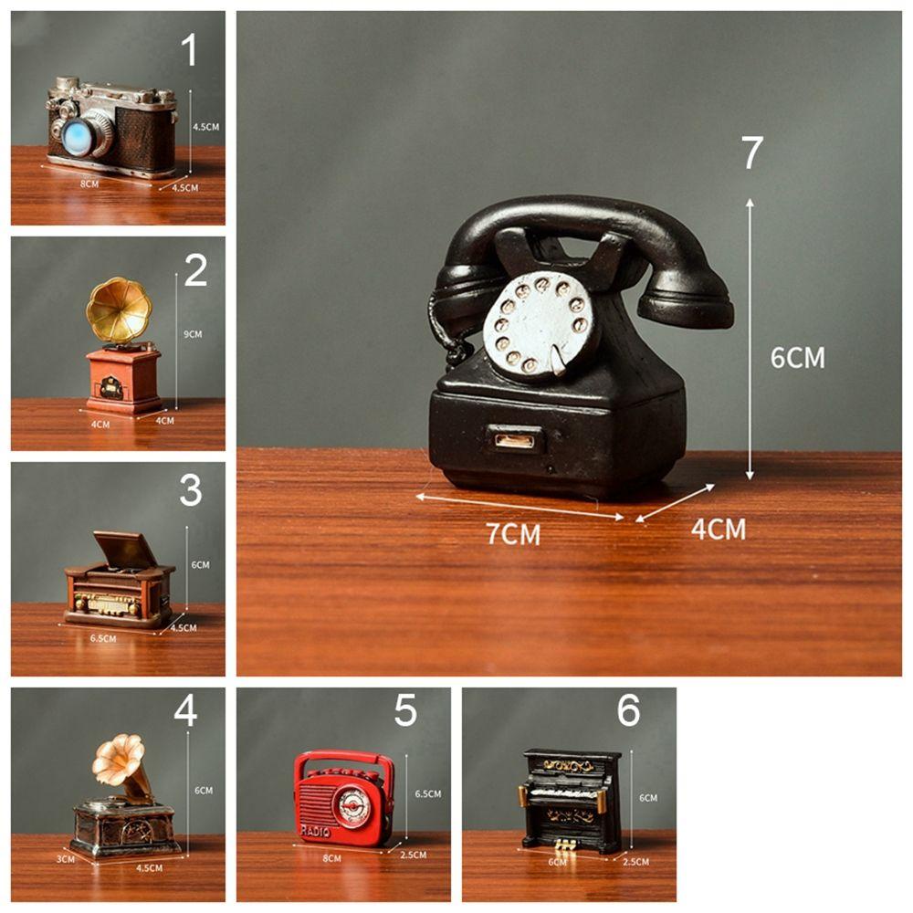 Agustina Miniatur Patung Nostalgia Vintage Mainan Anak Cafe Bar Kamera Phonograph Dekorasi Rumah