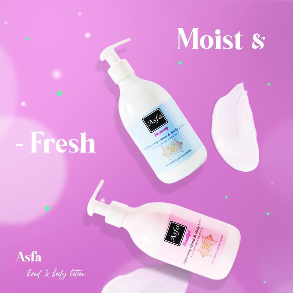 Original ASFA Brightening Body Lotion with Niacinamide dan Vitamin E 300ml Lovely Heavenly Beautiful