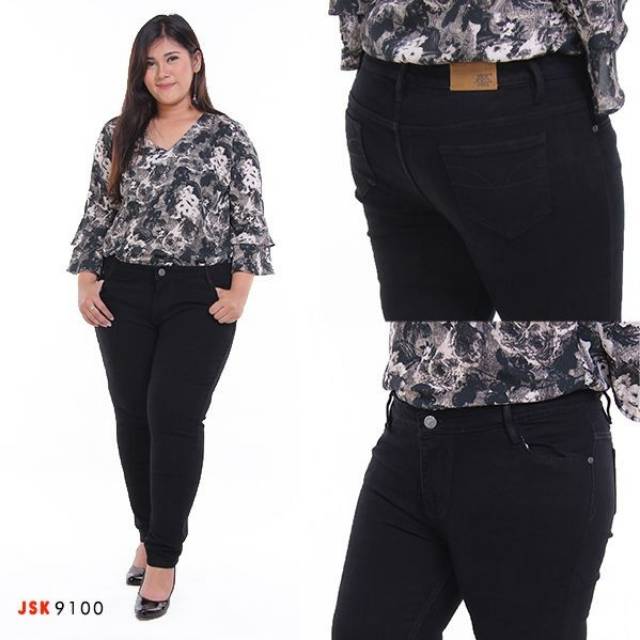 Celana Panjang Jeans Wanita Big size Jumbo Jeans Wanita Denim