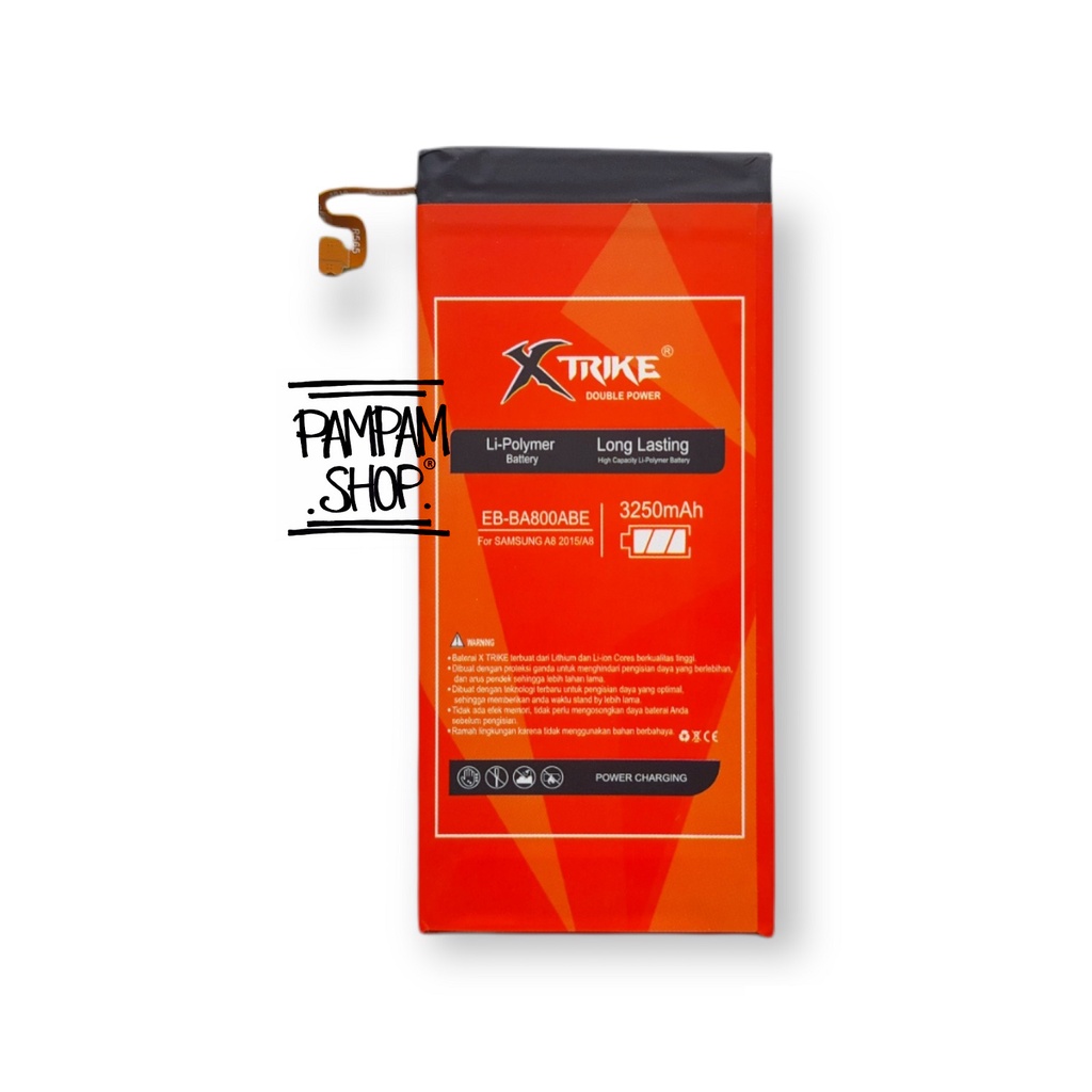 Baterai XTRIKE Double Power Original Samsung Galaxy A8 2015 A800 A800F Batre Batrai Battery HP Handphone Ori