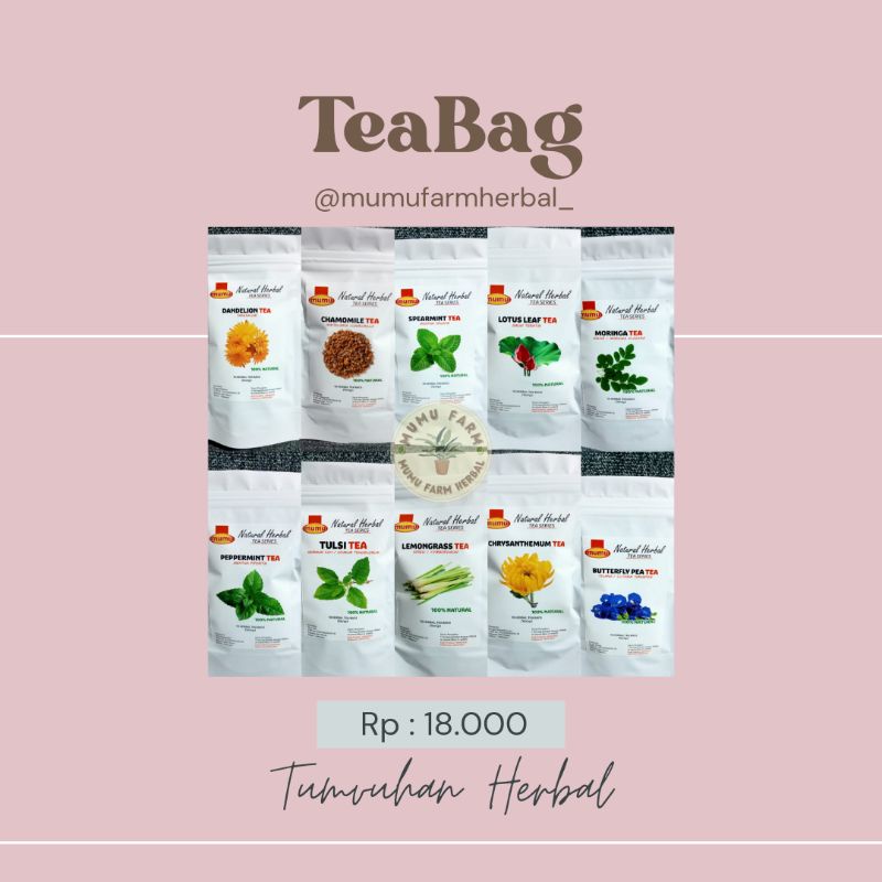 

TEABAG/BUBUK TEH ISI 10pcs/Teh Natural Herbal.