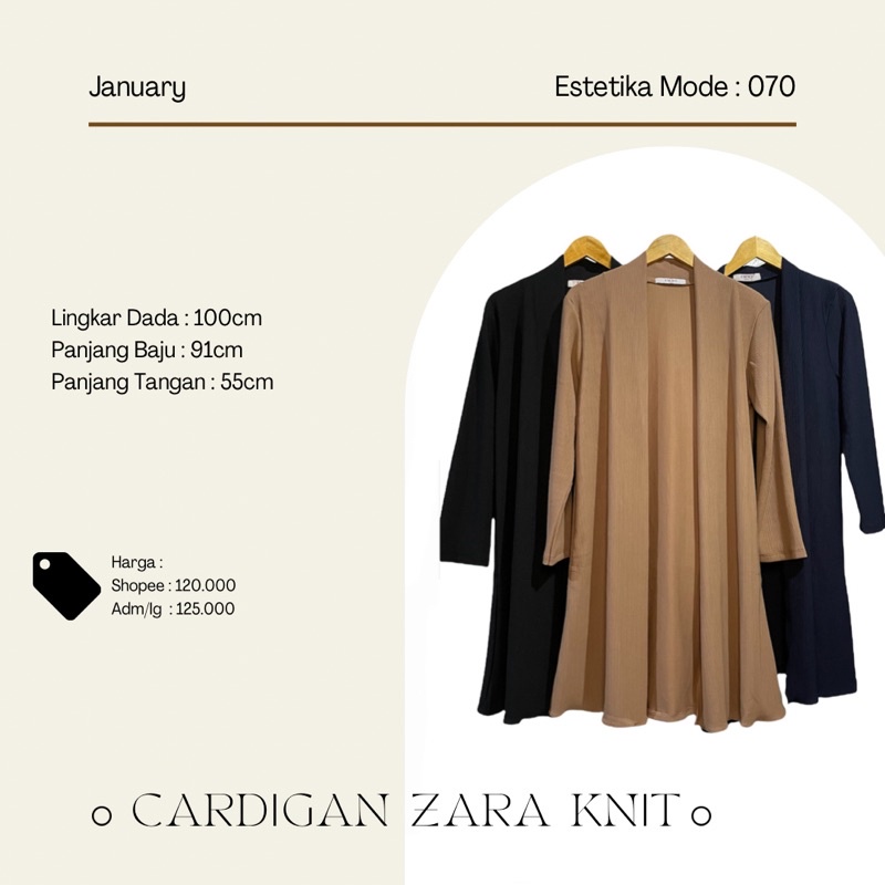 Outer Cardigan Zara Knit