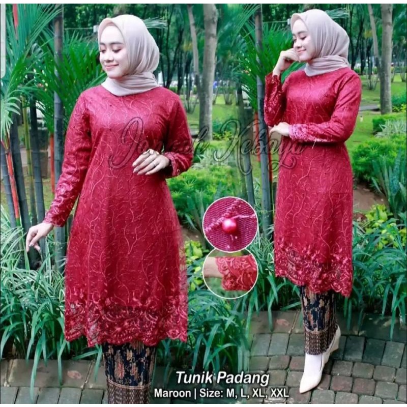 Set Tunik Tille Mutiara Modern 2022//Setelan Kebaya dan Rok Plisket//Seragam Pesta//kebaya termurah//baju kebaya termurah/tunik pesta/seragam pesta termurah/Baju kurung/pakaian wanita termurah/kebaya kekiniano