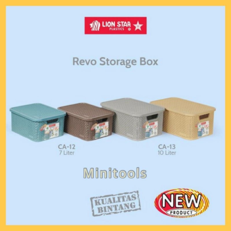 Tempat Keranjang Mini Serbaguna dengan Tutup 7 Liter / Lion Star CA-12 Storage Box