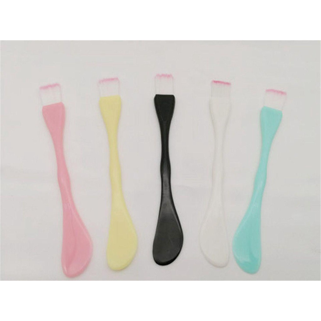 2 In 1 Brush Makeup Pelindung Wajah Kepala Ganda Warna Acak Lembutpatula