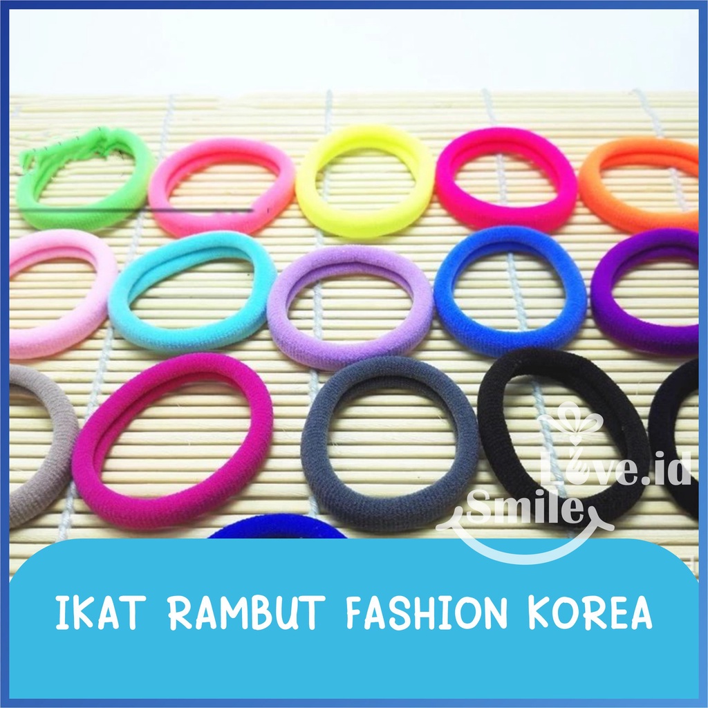 Ikat Rambut Korea PolosTebal Donut / Karet Rambut / Kuncir Rambut / Kunciran Rambut AA006