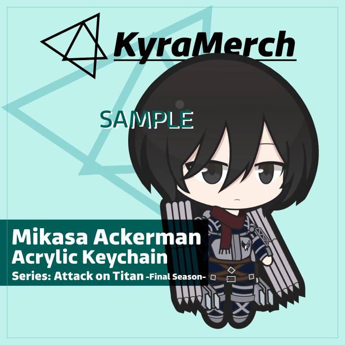 Keychain Attack on Titan Final Season Mikasa Ackerman
 | KyraMerch Anime Fanmerch Dealer