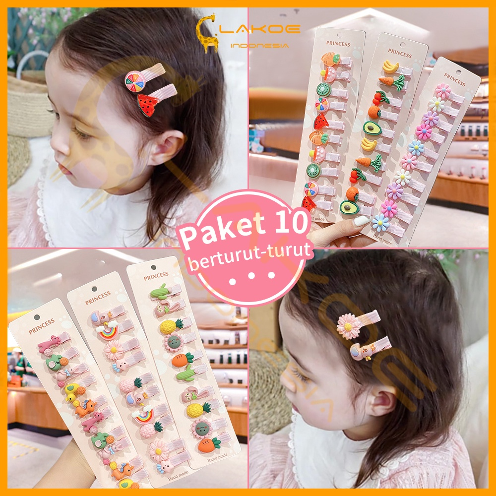 LAKOE 10 pcs Jepit Rambut korea anak jepitan Aksesoris Rambut Hair Clip anak