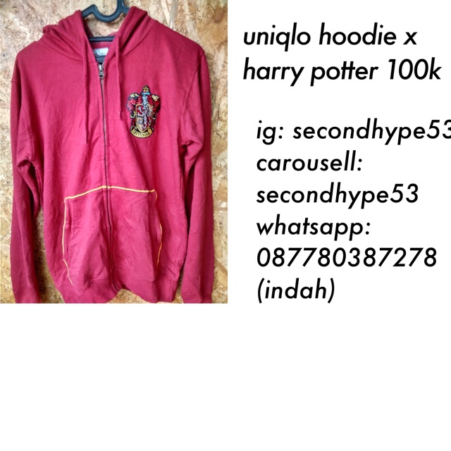 uniqlo hoodie x harry potter