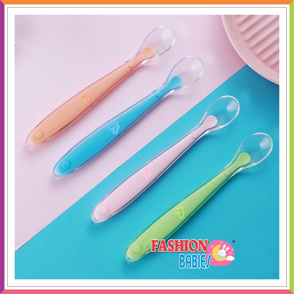 SENDOK SILICON TEETHER ALAT MAKAN BAYI | SENDOK SILICON FOOD GRADE ❤ Fashionbabies ❤