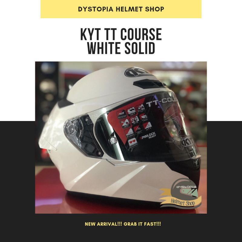 KYT TT Course White Solid Putih Polos not KYT NX Race NFR Vendetta2 Falcon