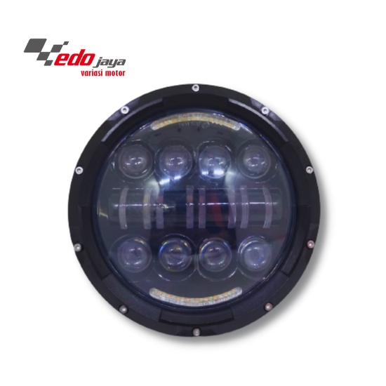Lampu Daymaker Lampu Reflektor Bulat Pnp RX King CB GL 12 Mata LED 7 Inch Universal Semua Tipe Motor