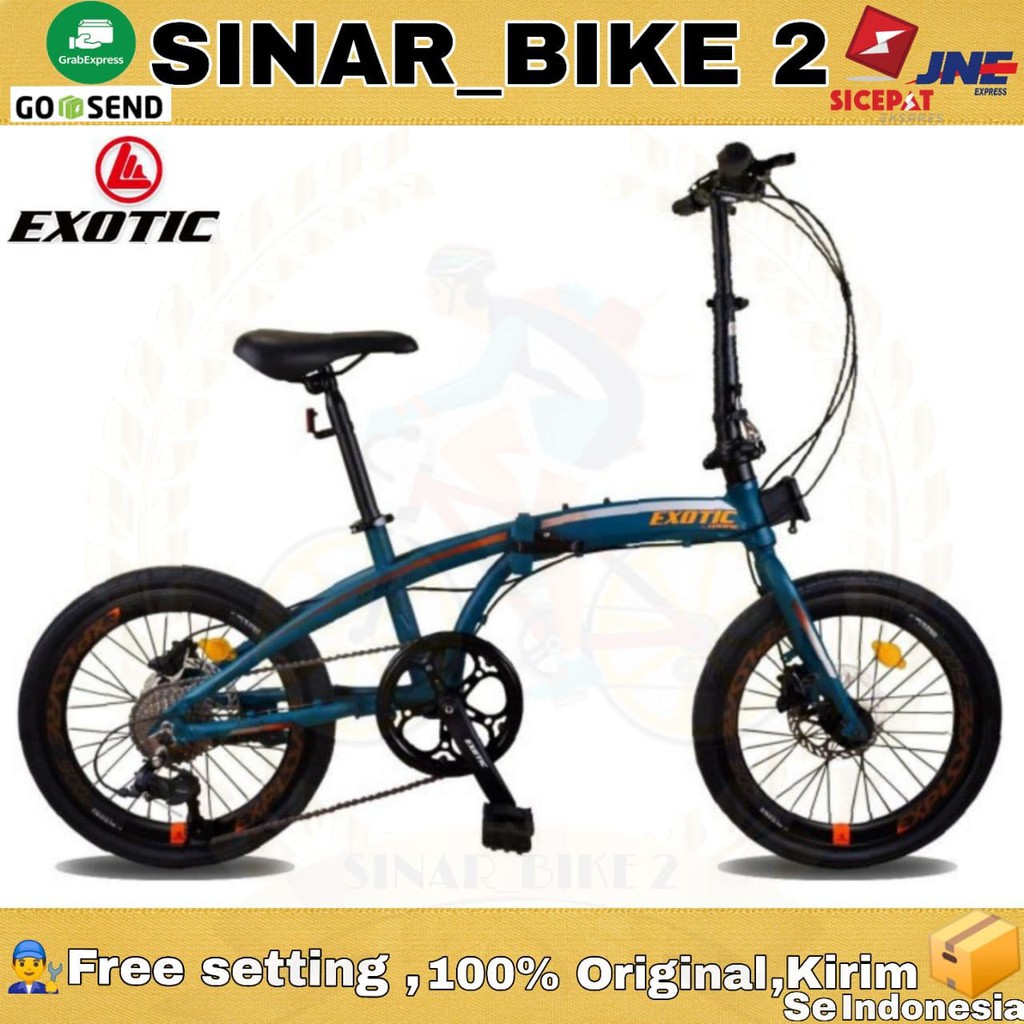 Sepeda Lipat 20Inch Exotic Explore 500 Pacific Alloy 9 Speed (Ekspedisi)