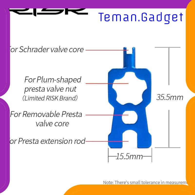 TG-IB0574 RISK Kunci Pas Sepeda 4in1 Bike Valve Wrench Schrader Presta - RL214