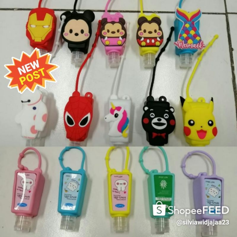 Hand sanitizer/ gantungan kunci/MURAH/ALAT MEDIS/perlengkapan medis/silikon polos dan karakter/lucu