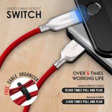 UNEED Switch Auto Disconnect Kabel Data Lightning - UCB21i - BLACK