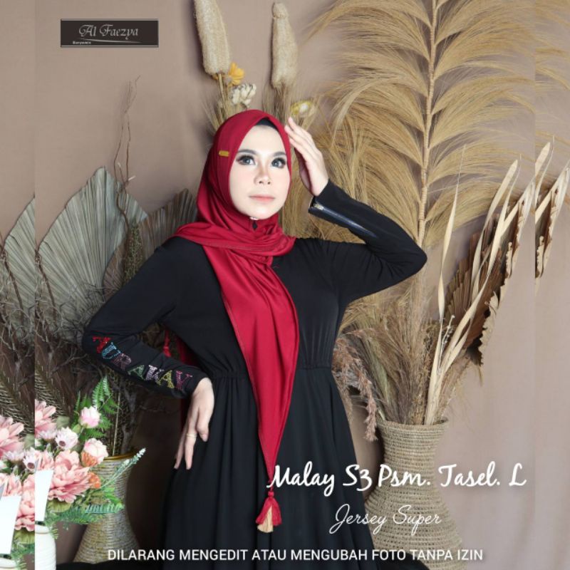 Jilbab s3 malay tasel ori Alfaezha