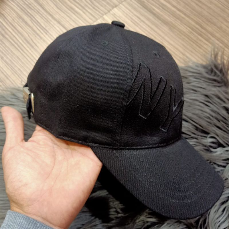 Topi Baseball NYC Full Black Topi Import Quality