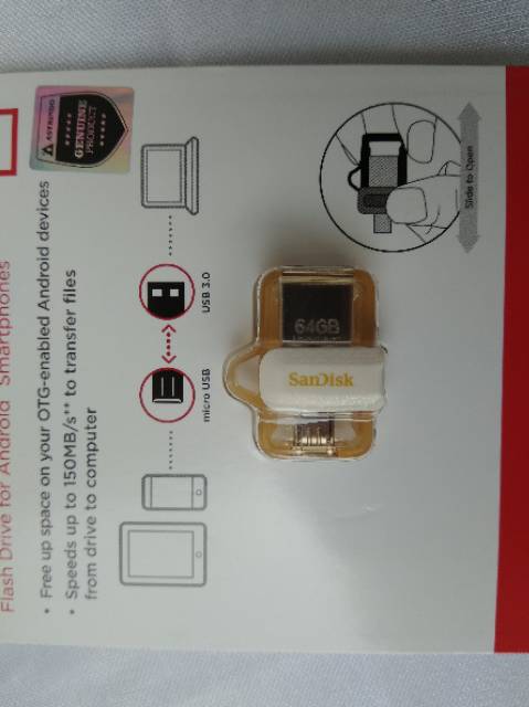 SANDISK DUAL USB DRIVE 3.0 64GB BISA FLASHDISK BISA OTG JAMIN 100% ORIGINAL GARANSI RESMI