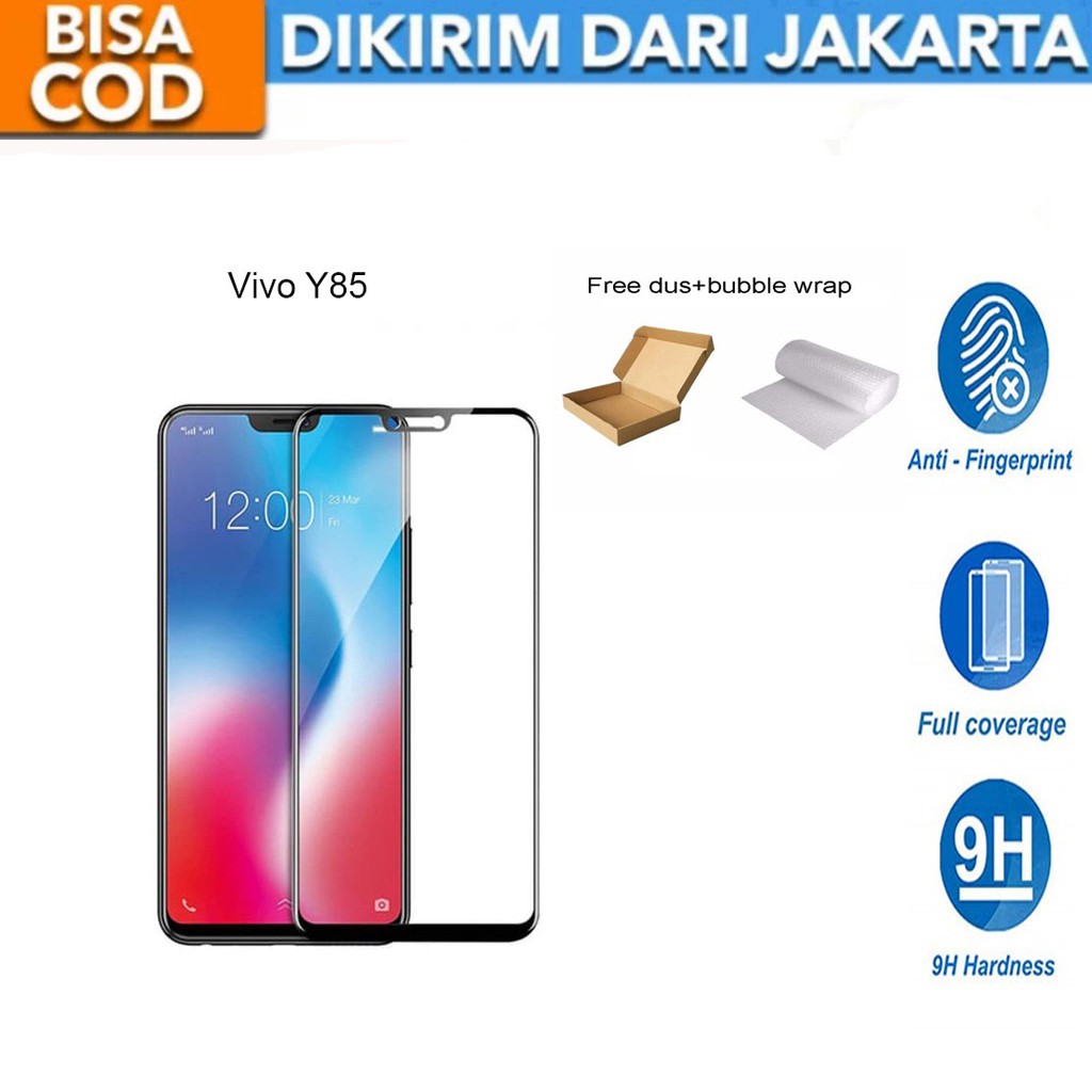 Vivo Y85 Full Cover/Full Screen Tempered Glass Screen Protector Anti Gores