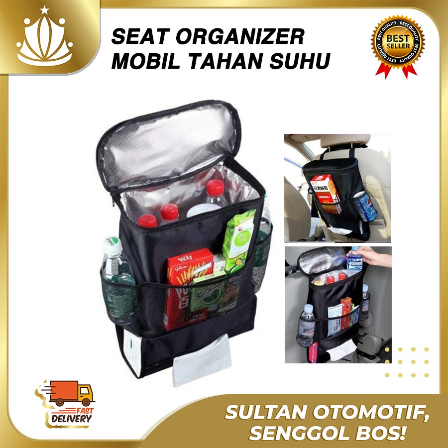 Auto seat Organizer TAHAN SUHU Panas Dingin / Tempat Penyimpanan Mobil