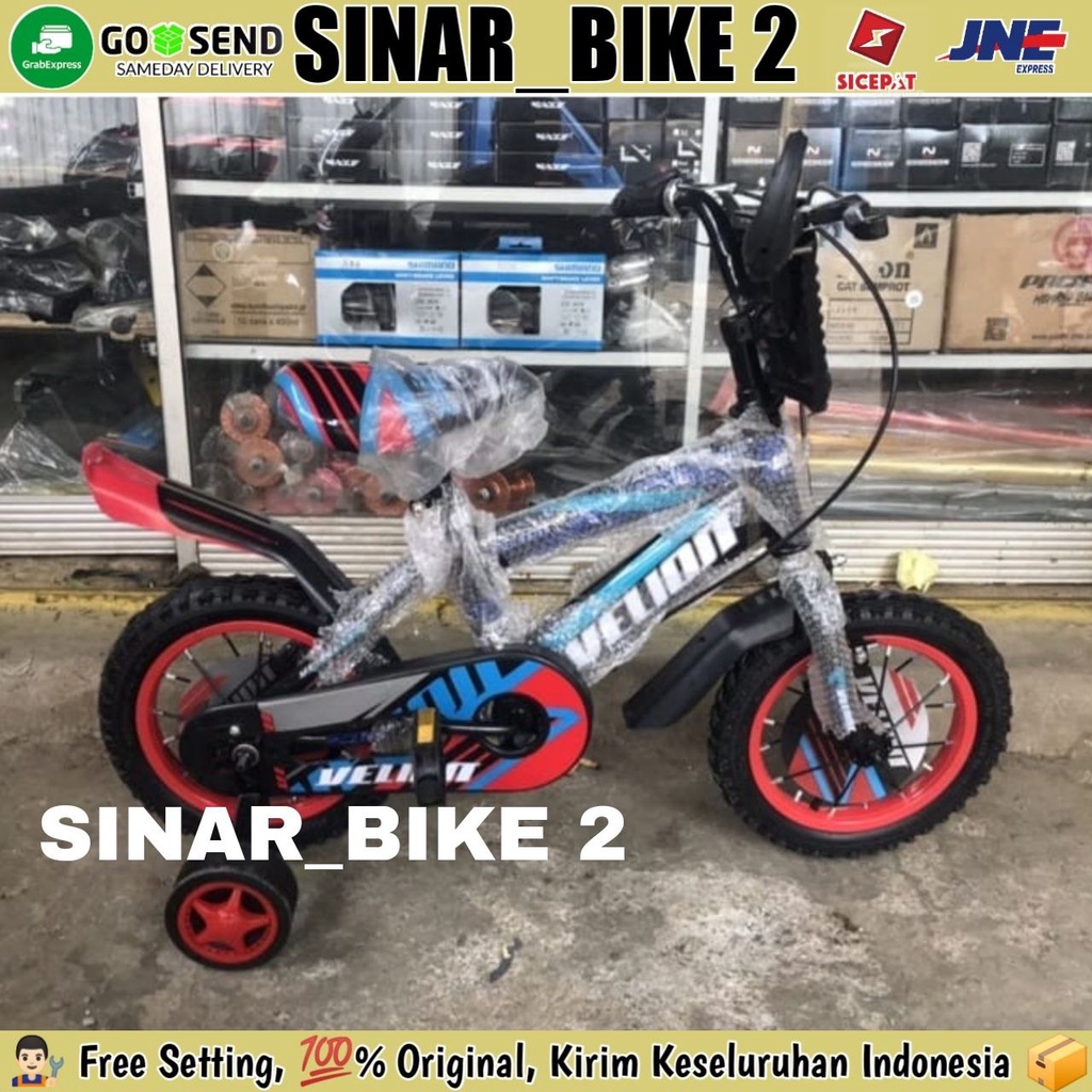 Sepeda Anak Laki Laki BMX Velion 12 Inch Ban Pompa