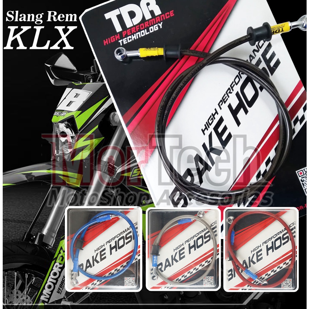 TDR Racing Selang Slang Rem Cakram Set Depan Belakang Black Carbon WR155 CRF 150 KLX 150 S/L DTracke