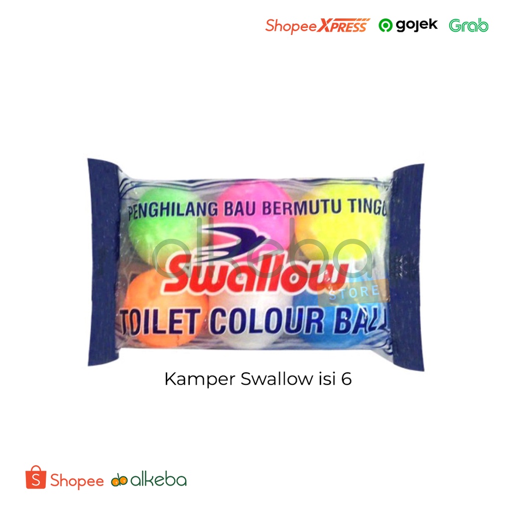 Kamper Swallow Bola Pingpong Isi 6 Toilet Colour Ball