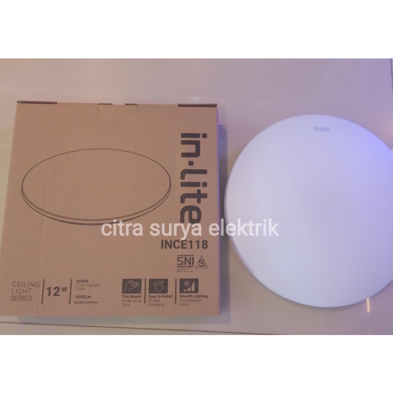 Lampu Baret Inlite LED Ceiling Lamp 12watt Putih
