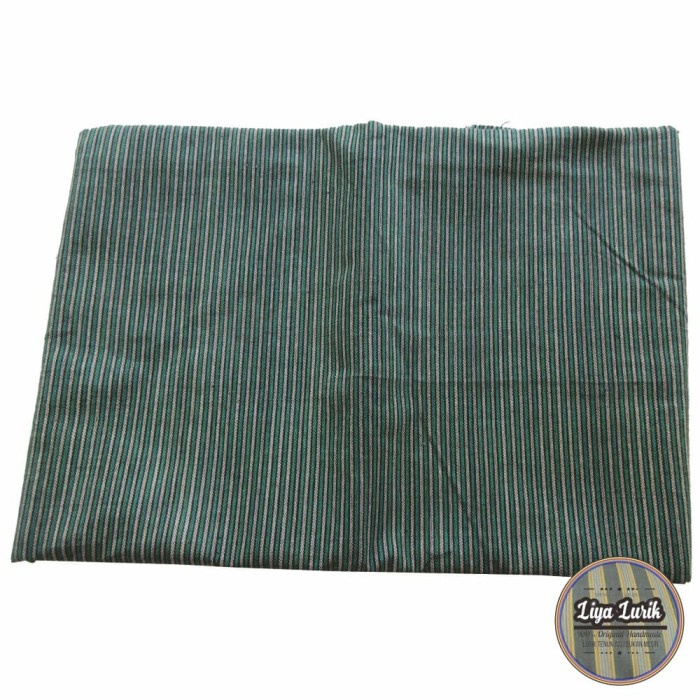 Kain Lurik Motif Lir Kecil Hijau Putih 063