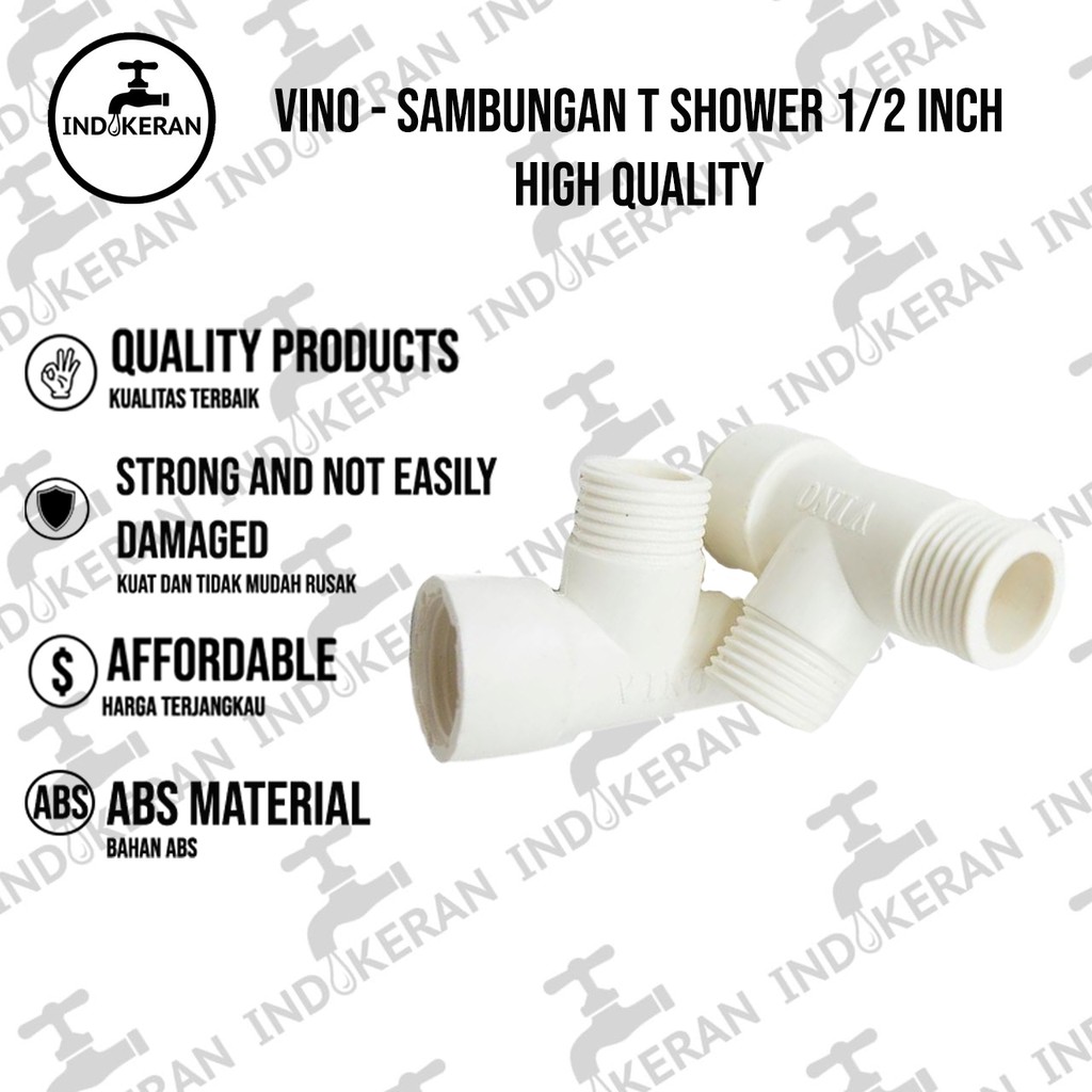 VINO - Sambungan T Shower - 1/2 Inch - High Quality